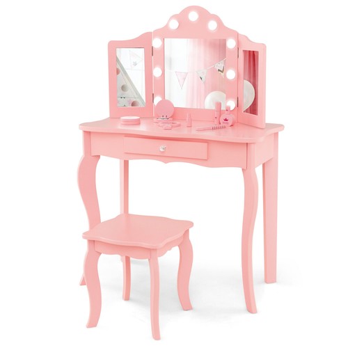 Kids makeup vanity with led - kids,