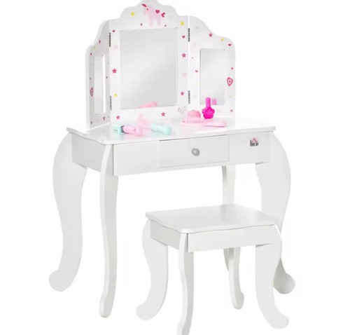 Homcom kids vanity table - homcom,
