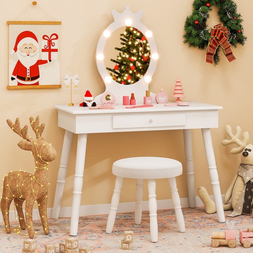 Kids vanity table chair set - vanity,