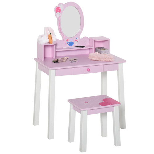 Girls dressing table stool set - table,