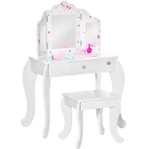 Homcom kids vanity table - table, &