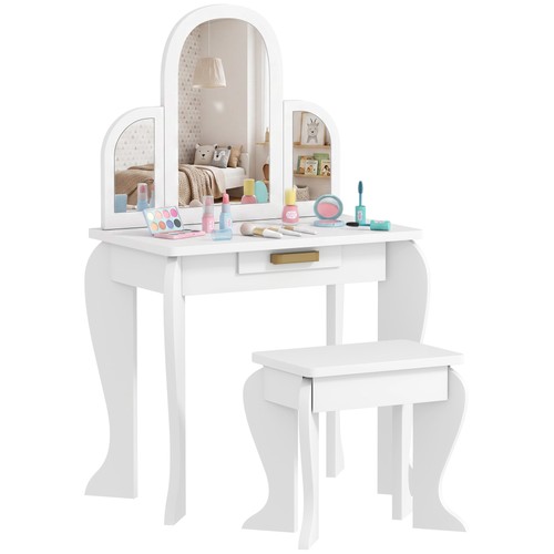 Homcom kids dressing - table, set