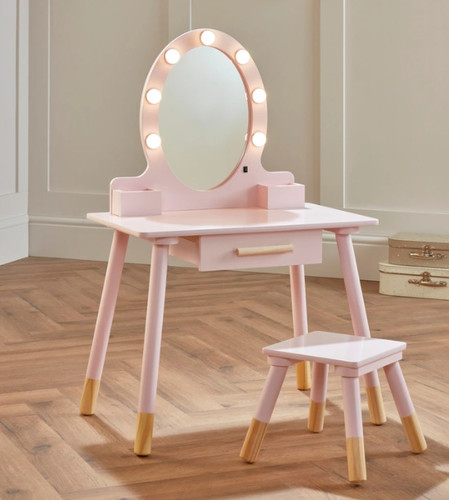 Wooden light vanity table - wooden,