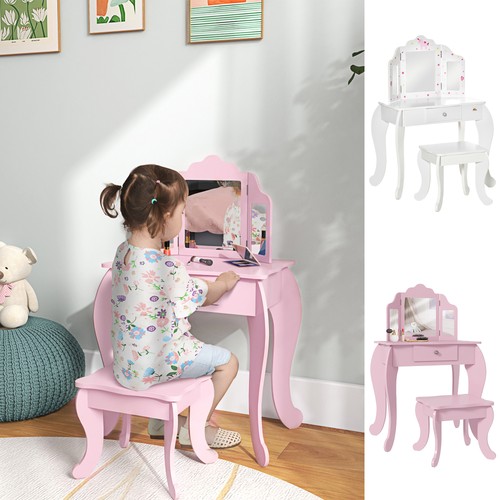 Kids vanity table - vanity, chair