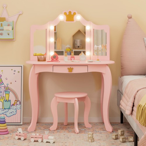 Kids vanity table chair - vanity,