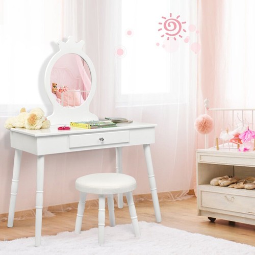 Vanity table and - and, chair