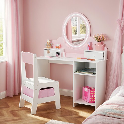 Pink kids girl vanity table - kids,