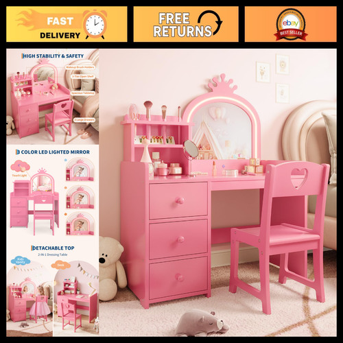 Kids vanity table set with - kids,