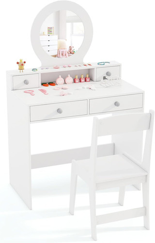 Kids vanity table - table, chair