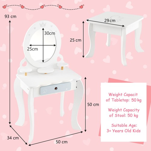 Kids vanity set makeup - 2-in-1,